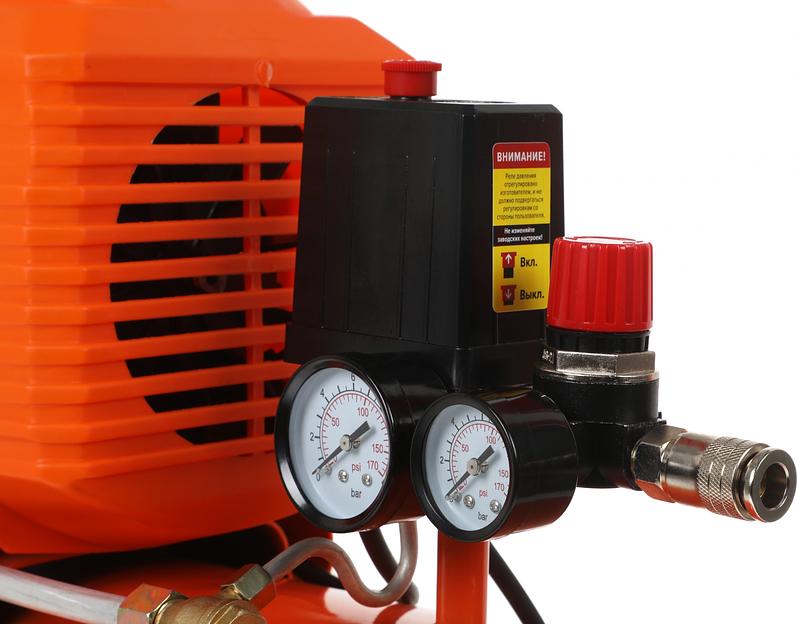 Компрессор поршневой Кратон AC-280-40-DD масляный 280л/мин 40л 2000Вт оранжевый фото 8