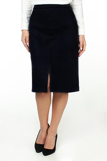 Юбка эко-замша  116/04/Черный  фото 2