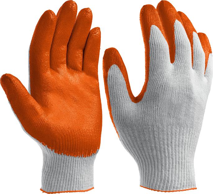 STAYER PROTECT, L-XL, х/б перчатки с одинарным латексным обливом (11408-XL) фото 1