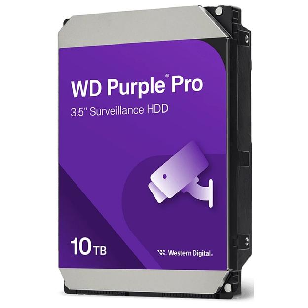 Жесткий диск Western Digital Purple Pro HDD 3.5" SATA 10Tb, 7200 rpm, 512MB buffer (DV&NVR + AI), WD102PURP, 1 year фото 1