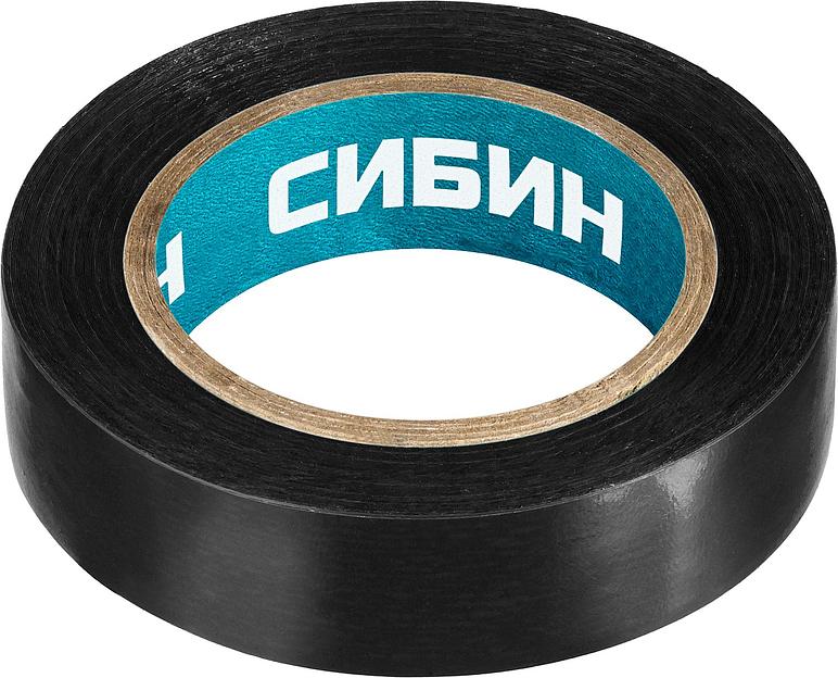СИБИН 15 мм х 10 м, 5 000 В, черная, изолента ПВХ (1235-2) фото 1