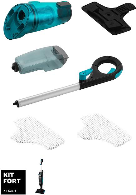 Пылесос паровой Kitfort КТ-535-1 1600Вт черный/черный фото 2