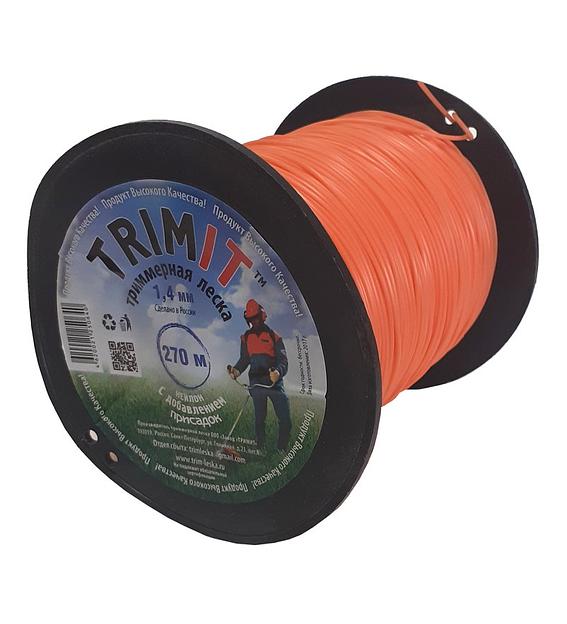 Триммерная леска на пластиковых катушках 270м 1.4мм (сечение квадрат) Опт фото 1