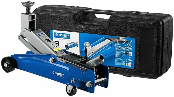 Домкрат Зубр «43055-3-K» Т77 гидравлический подкатной в кейсе ОПТ фото 1