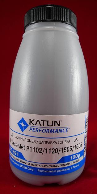 Тонер для картриджей CB436A/CE278A/CE285A/CF283A/CF283X, CRG-713/726/728/737 (фл. 100г) Katun фас.Россия фото 1