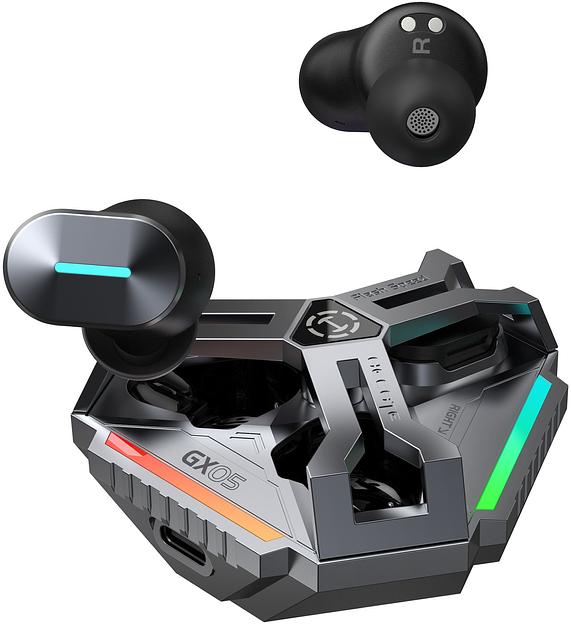 Наушники с микрофоном Edifier GX05 серый вкладыши BT в ушной раковине фото 1