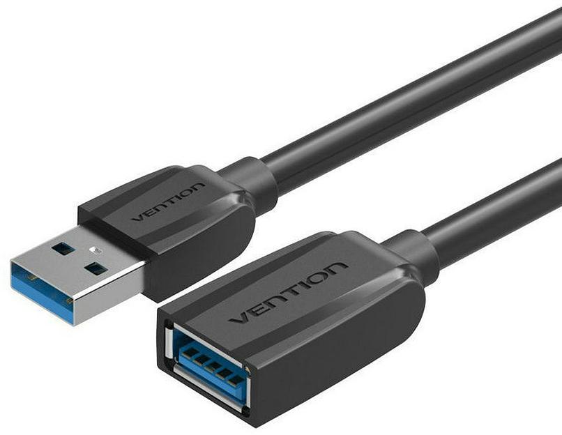 Кабель-удлинитель Vention USB 3.0 AM/AF - 3м Black Edition Vention USB 3.2 Type-AM - USB 3.2 Type-AF 3м (VAS-A45-B300) фото 1