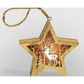 Neon-night 504-022 Деревянная фигурка с подсветкой "Звездочка" 24*13*3,6 см фото 1