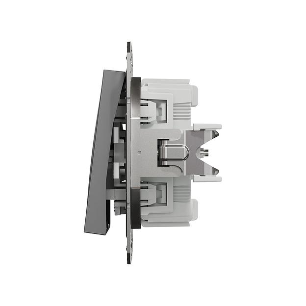 Переключатель двухклавишный SE EPH0600171 Asfora механизм антрацит EPH0600171 фото 2