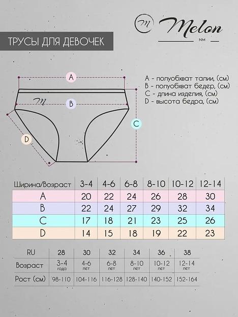 Слипы для девочки Melon белый, арт.RUM1FPW ОПТ фото 6