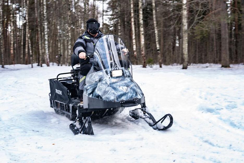 Снегоход Бурлак Егерь Экспедитор 17 л.с., 2750*1100*1250 мм, подвеска: катковая фото 4