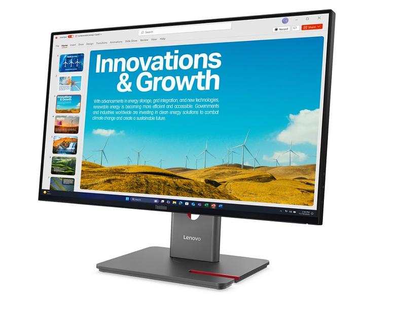 Монитор Lenovo 23,8" P24QD-40, 16:9, IPS, QHD, 4ms, 300cd, 120Hz, HDMI, DP, USB, USB-C, LAN, HAS фото 3