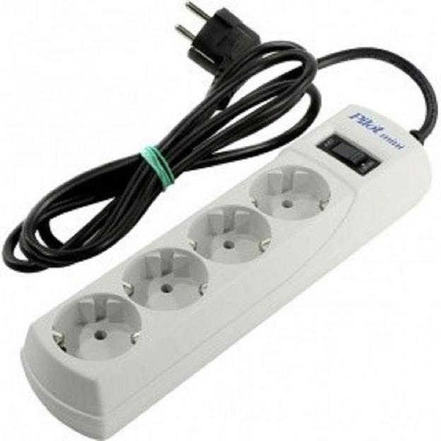 ZIS Сетевой фильтр Pilot mini {4 розетки, с заземлением} 1.8 м фото 1
