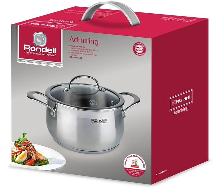 Кастрюля с кр. Rondell RDS-726 24см (7,8 л) фото 7