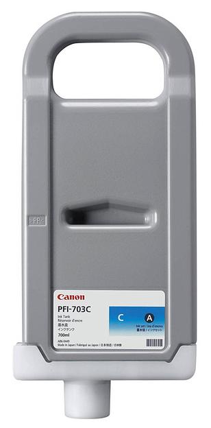 Картридж струйный Canon PFI-703 C 2964B001 голубой для Canon iP F815/825 фото 1