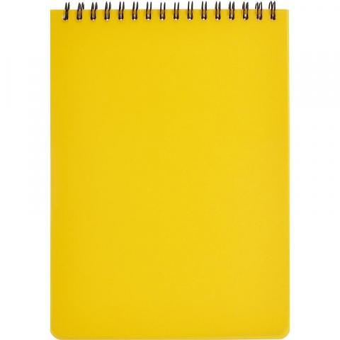 Блокнот на спирали А5, 60л., клетка, Bright Colours, тонированный блок, желтый, Attache фото 1