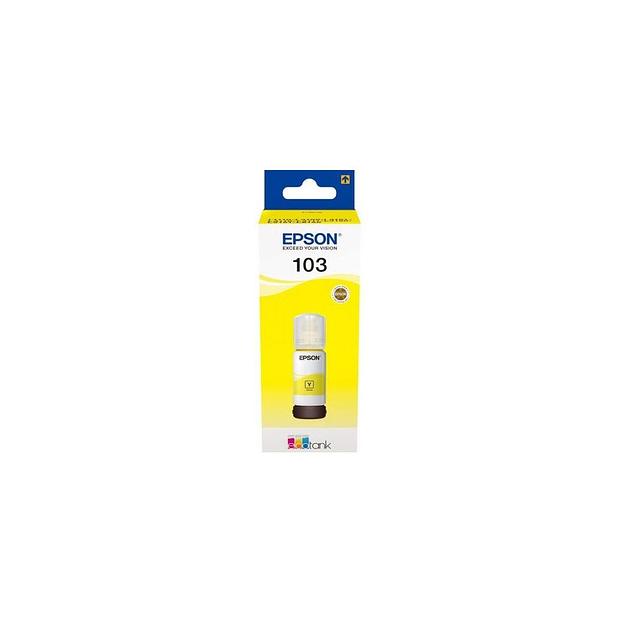 Чернила Epson 103 C13T00S44A, для Epson, 65мл, желтый фото 1
