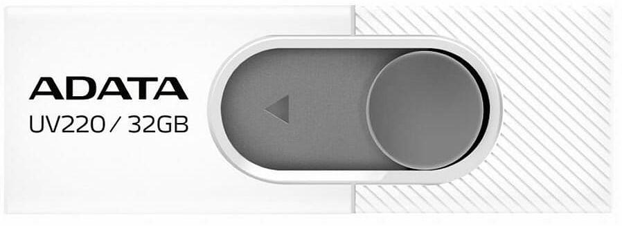 Флеш Диск A-Data 32Gb UV220 AUV220-32G-RWHGY USB2.0 белый/серый фото 1