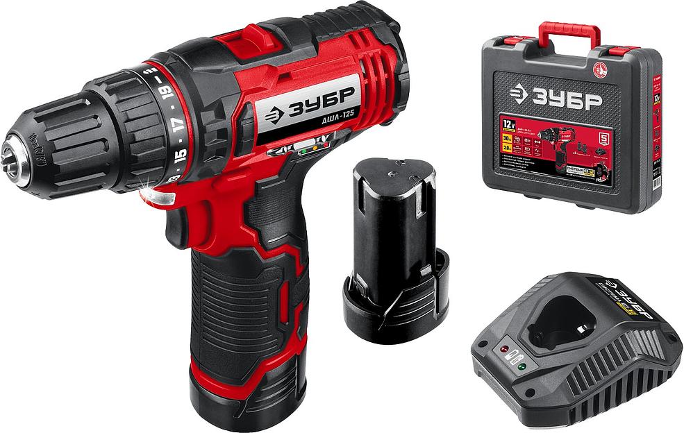 Дрель-шуруповерт Зубр ДШЛ-125-22 аккум. патрон:быстрозажимной фото 1