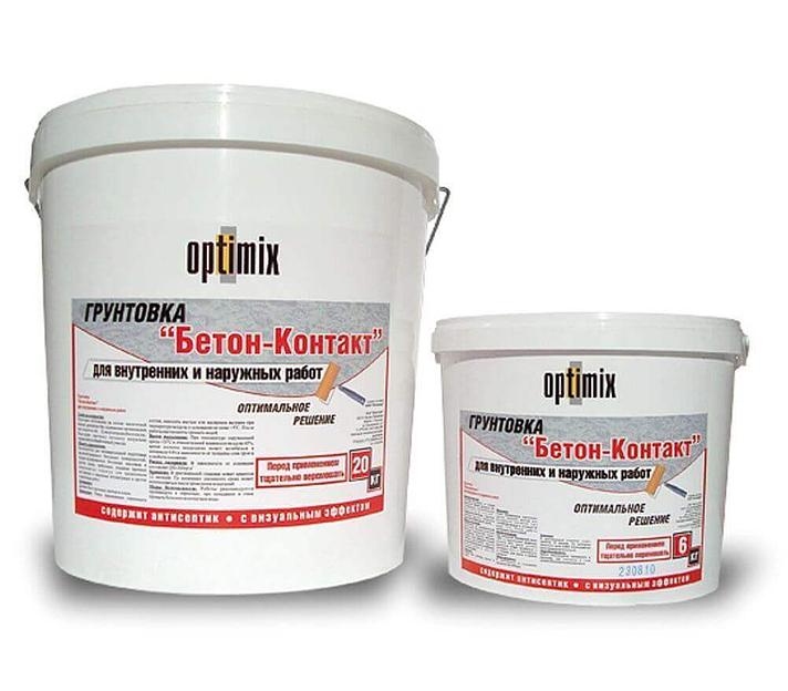 Грунтовка «Бетон-контакт» «Оптимикс» 3 л фото 1