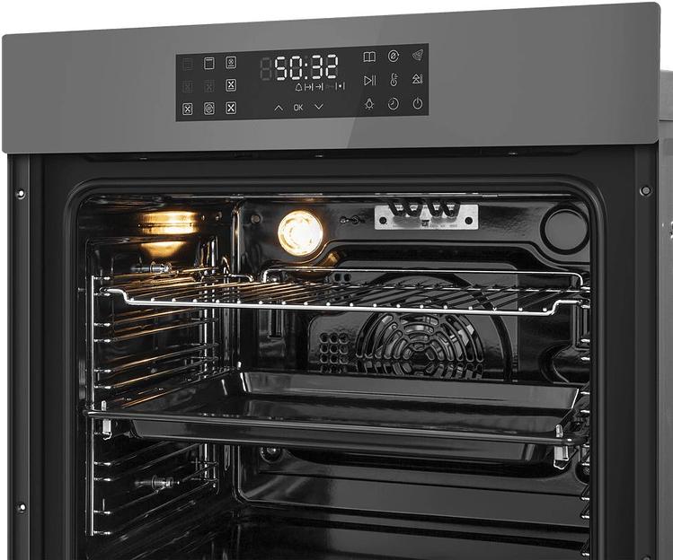 Духовой шкаф Электрический Maunfeld EOEH7614LGR серый фото 6