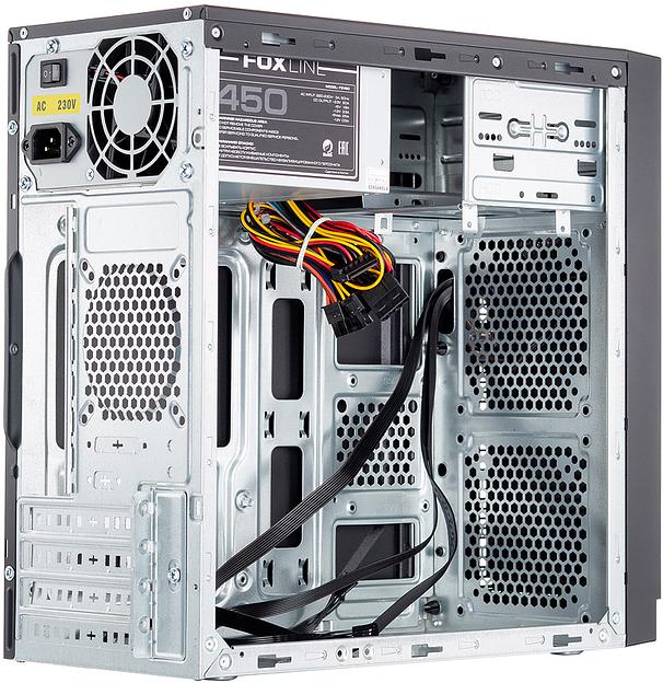 Корпус с блоком питания 450Вт. Foxline FL-702-FZ450 фото 2