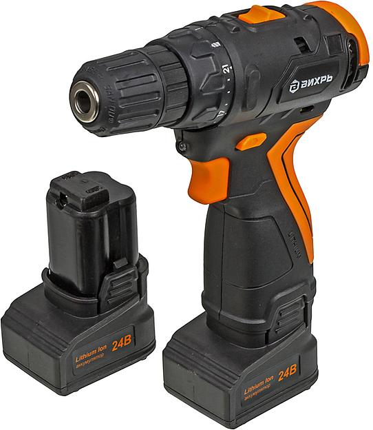 Дрель-шуруповерт Вихрь ДА-24Л-2К/Б аккум. патрон:быстрозажимной (кейс в комплекте) фото 4