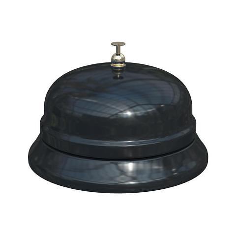 Звонок настольный металлический, 60x85мм, черный фото 1