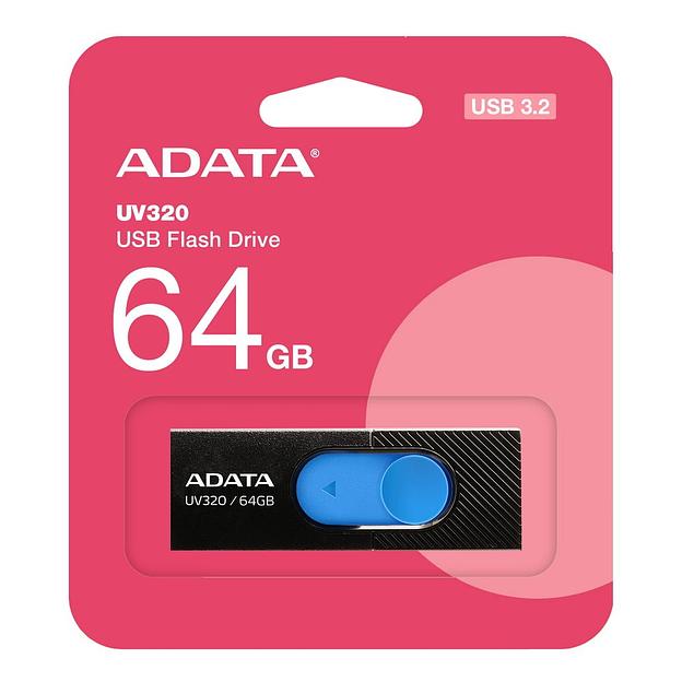 Флэш-накопитель 64GB AUV320-64G-RBKBL BL\BLUE ADATA фото 3