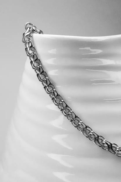 Silver Moon Цепочка на тело «Цезарь», родированная, серебро 925, ювелирная серебряная цепь на шею фото 4