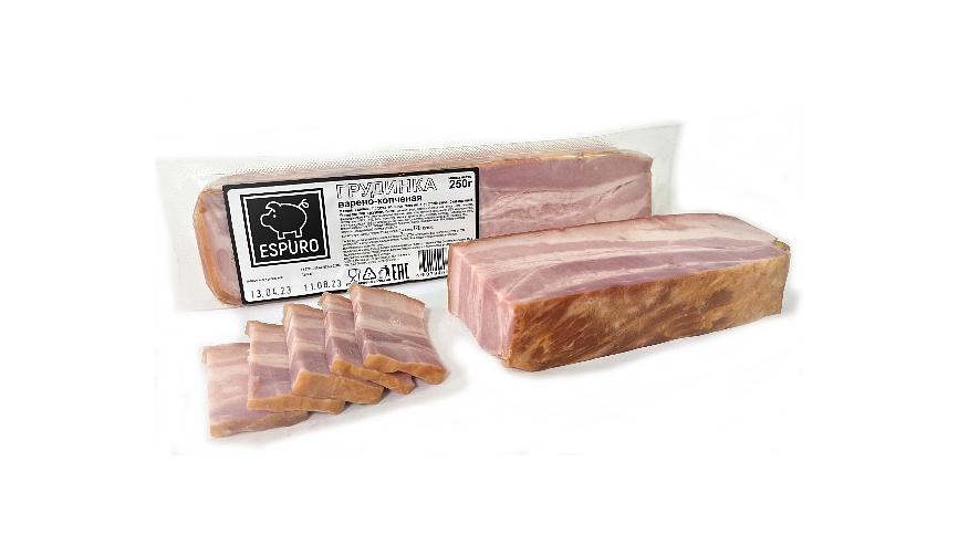 Грудинка варёно-копчёная, в/у кусок «Espuro» 250 г фото 1