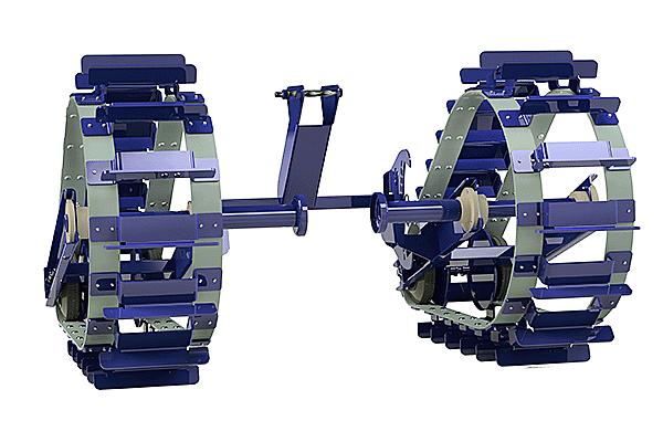 Приставка гусеничная для мотоблока Нева МБ-2 с шинами 4.00-10 ёлочка опт фото 3
