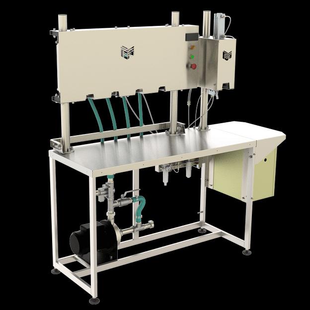 Полуавтомат розлива-укупоривания жидкостей в ПЭТ 0,33 – 6,0 л ПРУ-1000Г-МГ (4 головы, по времени переливом, с герметизацией) фото 2