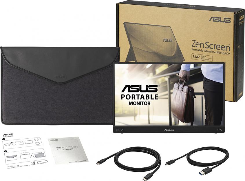 Монитор Asus 15.6" Portable MB16ACV темно-серый IPS LED 16:9 глянцевая 250cd 178гр/178гр 1920x1080 FHD USB 0.83кг фото 7