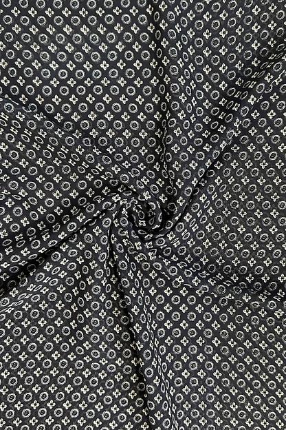 Шарф шифоновый  500/43/Черный, бежевый  фото 2