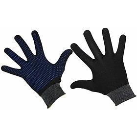 Перчатки нейлоновые с частичным покрытием ладони и пальцев «Точка» ПВХ черные фото 1