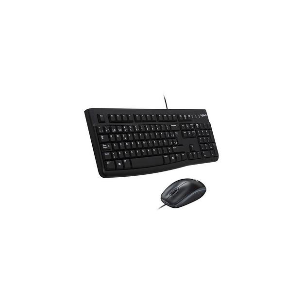 Комплект (клавиатура+мышь) Logitech MK120, USB, проводной, с гравировкой, черный [920-002562] фото 1