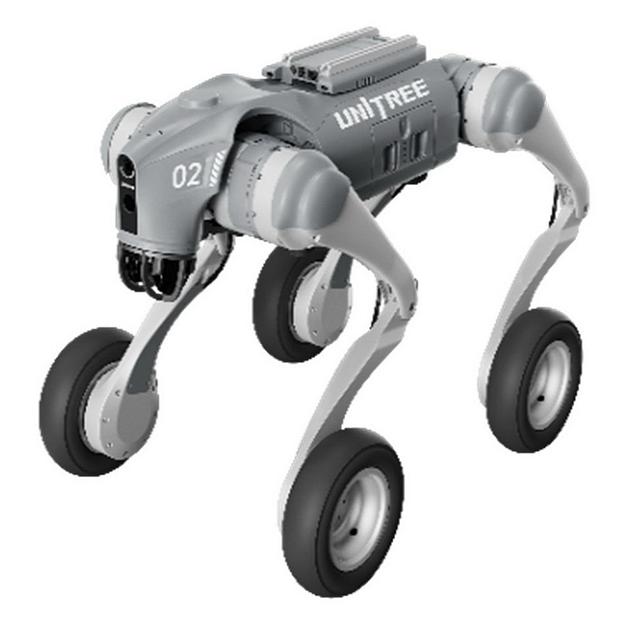 Бионический четырехопорный колесный робот бренда Unitree модели Go2-W версии Smart Edition фото 1