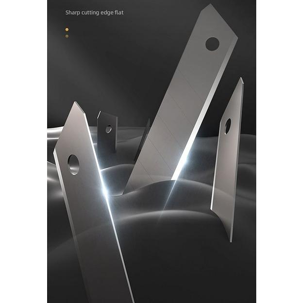 Нож Deli Технический нож "Home Series Black" Deli HT4018 ширина лезвия 18мм, эксклюзивный дизайн, корпус из высококачественного софттач пластика фото 7