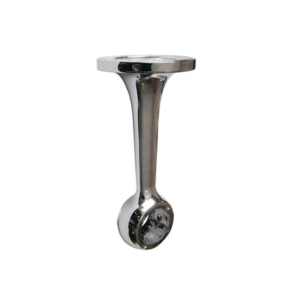 Штангодерж. н/ножке d=25мм, нерег. сквозной Z-012, хром фото 1