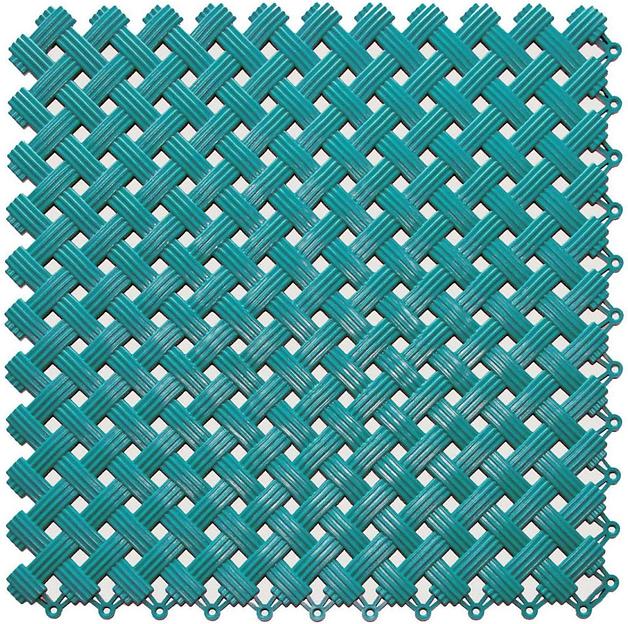 Aqua – антискользящее дренажное покрытие, Цвет Бирюза RAL 5021, Толщина модуля 9 мм. фото 1