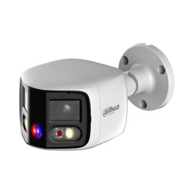 DAHUA DH-IPC-PFW3849SP-A180-E2-AS-PV-0280B Уличная цилиндрическая IP-видеокамера с ИИ и активным сдерживанием 2x 4Мп, 1/2.7” CMOS, моторизованный объектив 2.8мм, видеоаналитика, ИК 25м, LED 25м фото 1