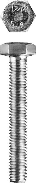 ЗУБР ГОСТ 7798-70, кл. пр. 5.8, M20 х 160 мм, цинк, 5 кг, болт (303080-20-160) фото 1