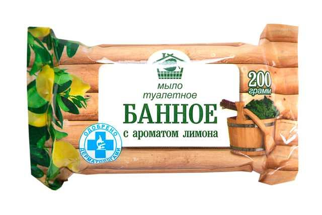 Мыло туалетное Банное «С ароматом лимона» фото 1