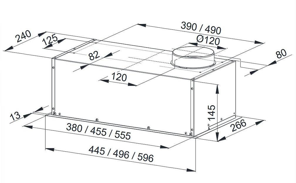 Вытяжка встраиваемая Weissgauff Alpha 50 PB WH белый управление: кнопочное (1 мотор) фото 1