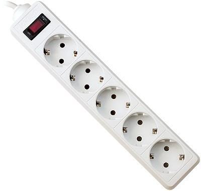 Сетевой фильтр Defender ES 5 5 м, белый, 5 розеток Defender ES 5 White (5 м, 5 розеток) (99483) фото 1