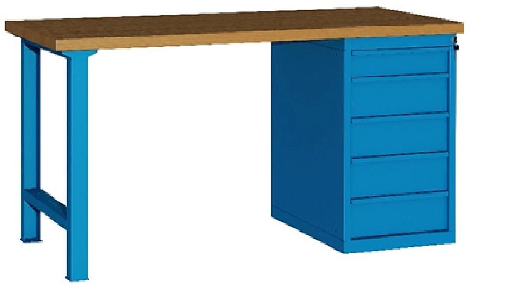 Верстак стационарный 2000х750 мм с тумбой фото 1