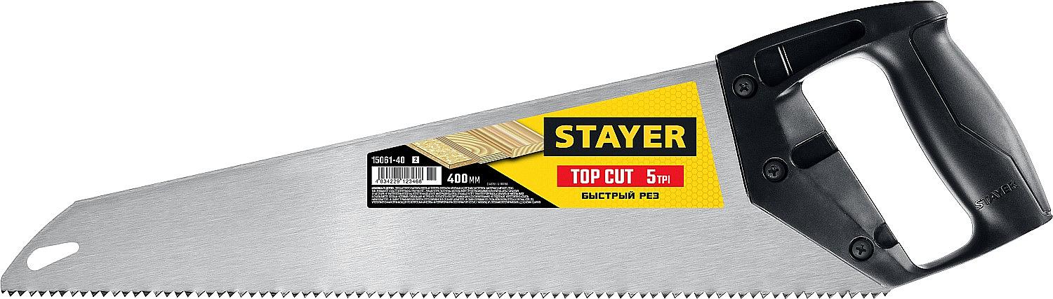 STAYER TopCut, 400 мм, ударопрочная ножовка (15061-40) фото 1