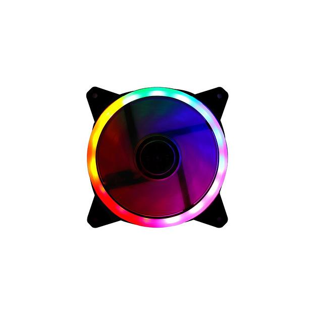 Вентилятор Digma DFAN-FRGB3 120мм, 3-pin, от БП:4-pin (Molex), 1200об/мин, 23 дБ, RGB, черный, Ret фото 1