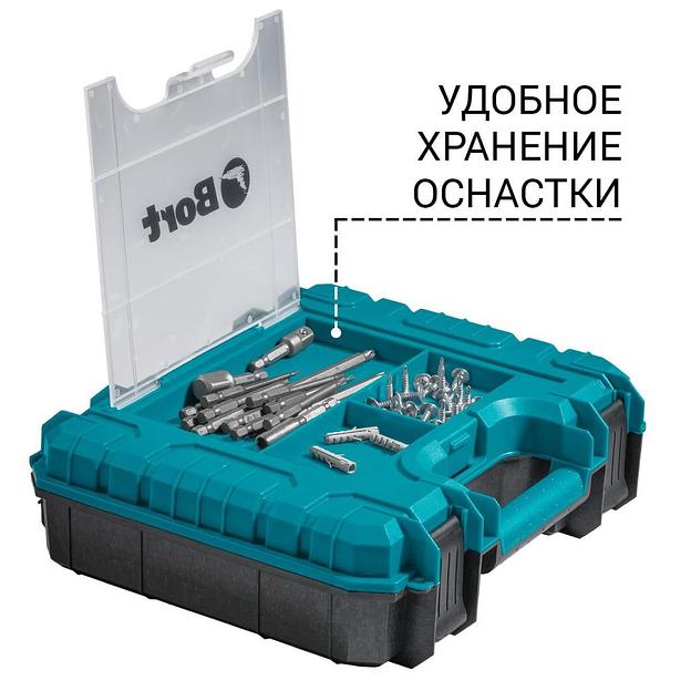 Bort BAB-21-BLK (2X1,5AH) Дрель-шуруповерт аккумуляторная [93413526] { 21 В, 1.5 Ач, Li-lon, 2 Акб } фото 7